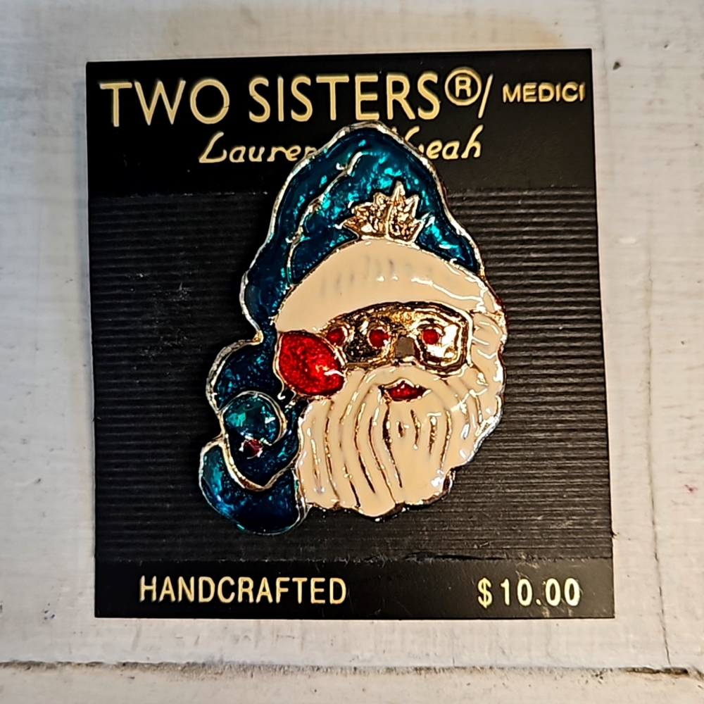 Vintage Santa Clause Pin Brooch Christmas